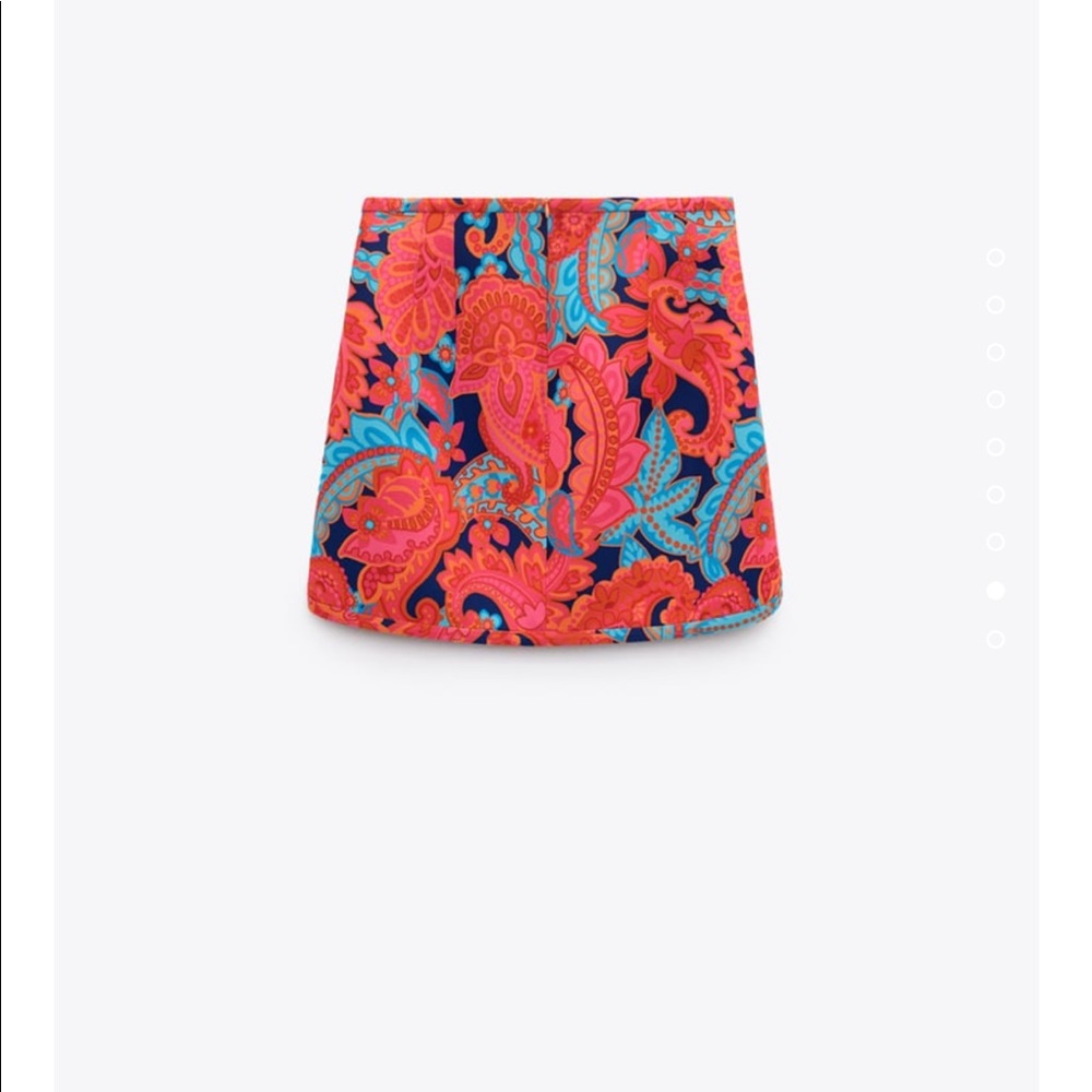 Zara || Short Printed Skirt - Picture 7 of 11